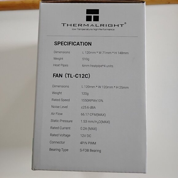 THERMALRIGHT ASSASSIN X 120 R SE BLACK TL-C12C CPU COOLING FAN KIT X0033DMFY NEW - Picture 2 of 5